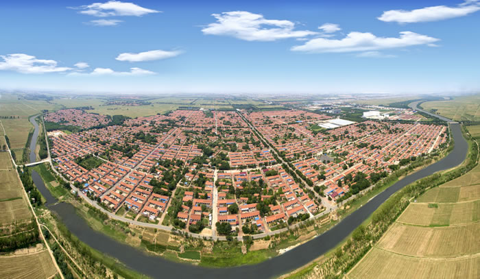 航拍周家疃全貌